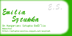 emilia sztupka business card